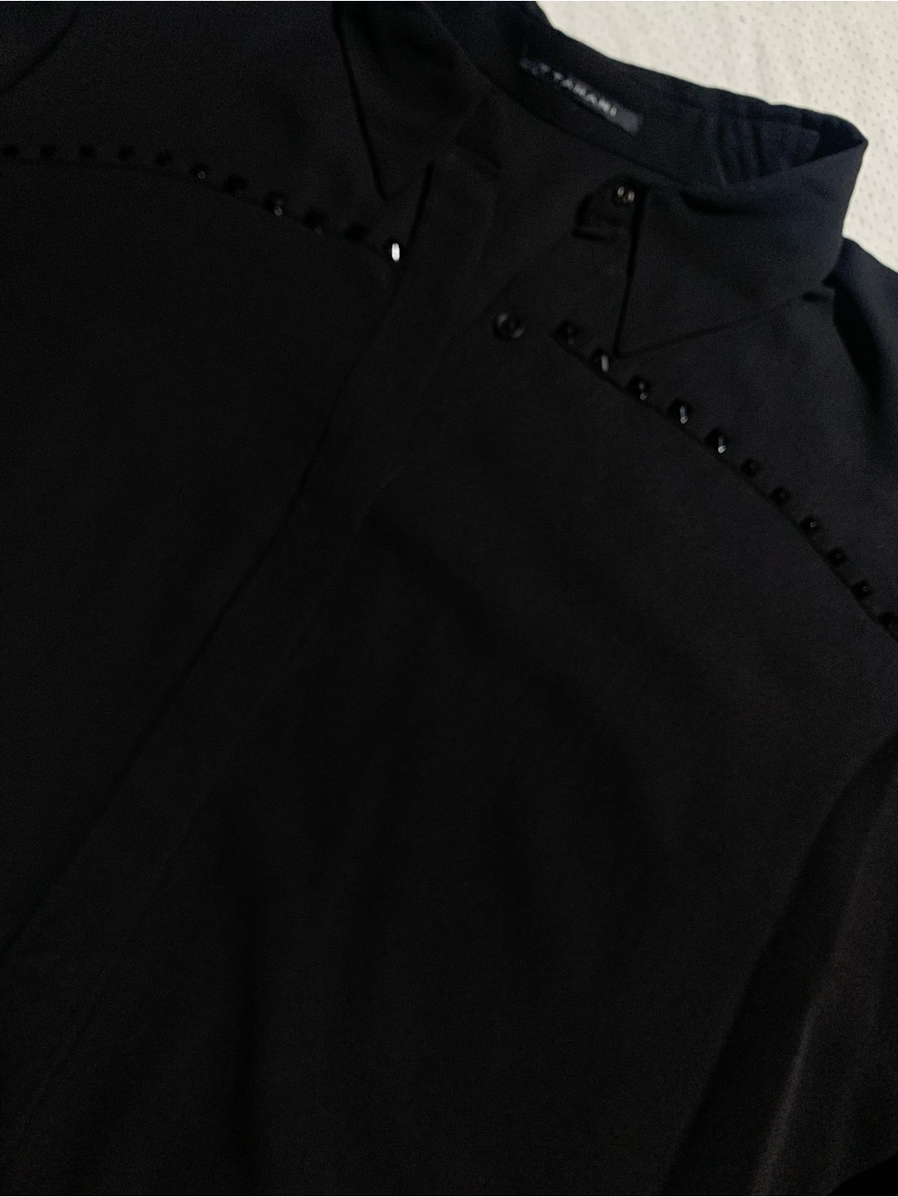 Black Stud-Trim Blouse - Picture 3 of 9